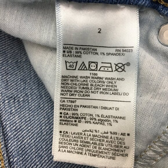 Old Navy Women's Jeans Sky High Straight Leg Light Wash Button Fly Distressed 2 - Picture 7 of 8